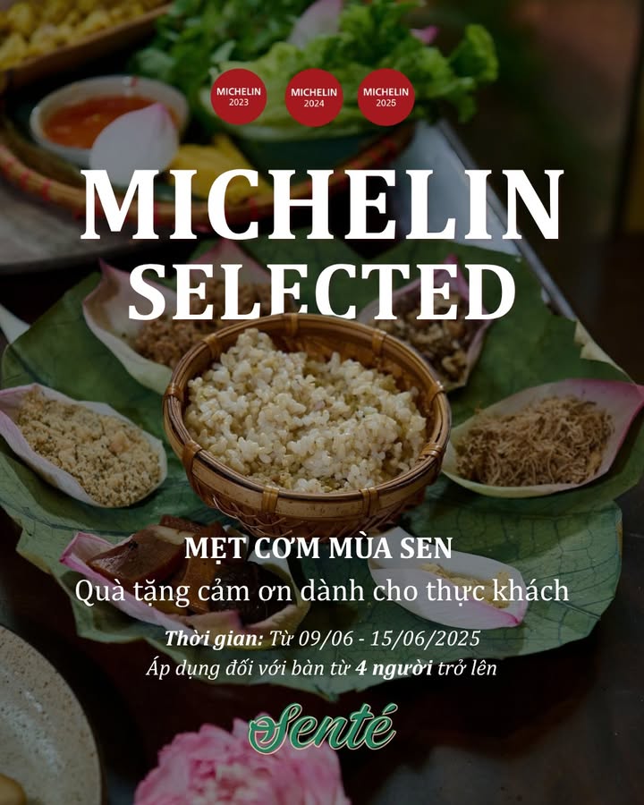 Cơm sen mùa hạ: Món quà bình dị từ Senté trong ba năm liên tiếp tại Michelin Guide