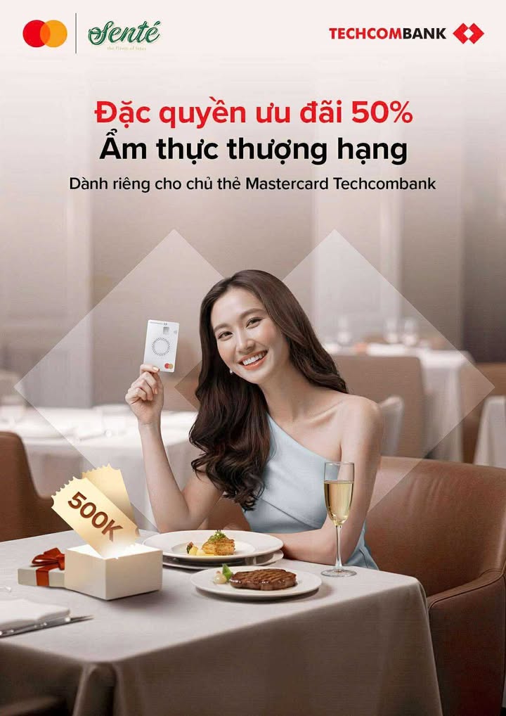 Senté dành ưu đãi cho khách Techcombank Mastercard mùa thu đông