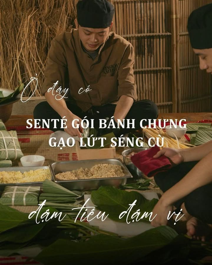 Bánh chưng ngày Mồng Một tại Senté: giữ nhịp Tết chậm rãi