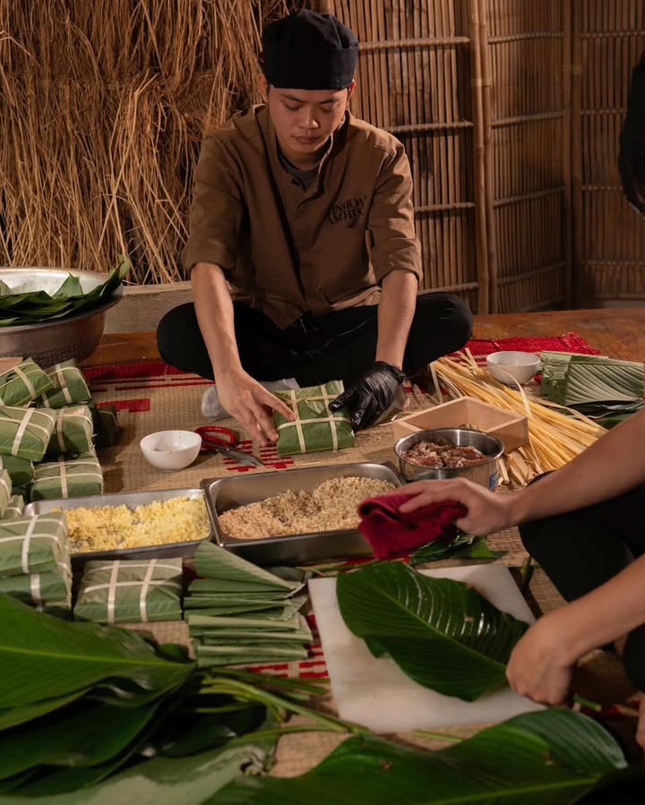 Nếp Tết xưa trong những mẻ bánh chưng gạo lứt Séng cù của Senté