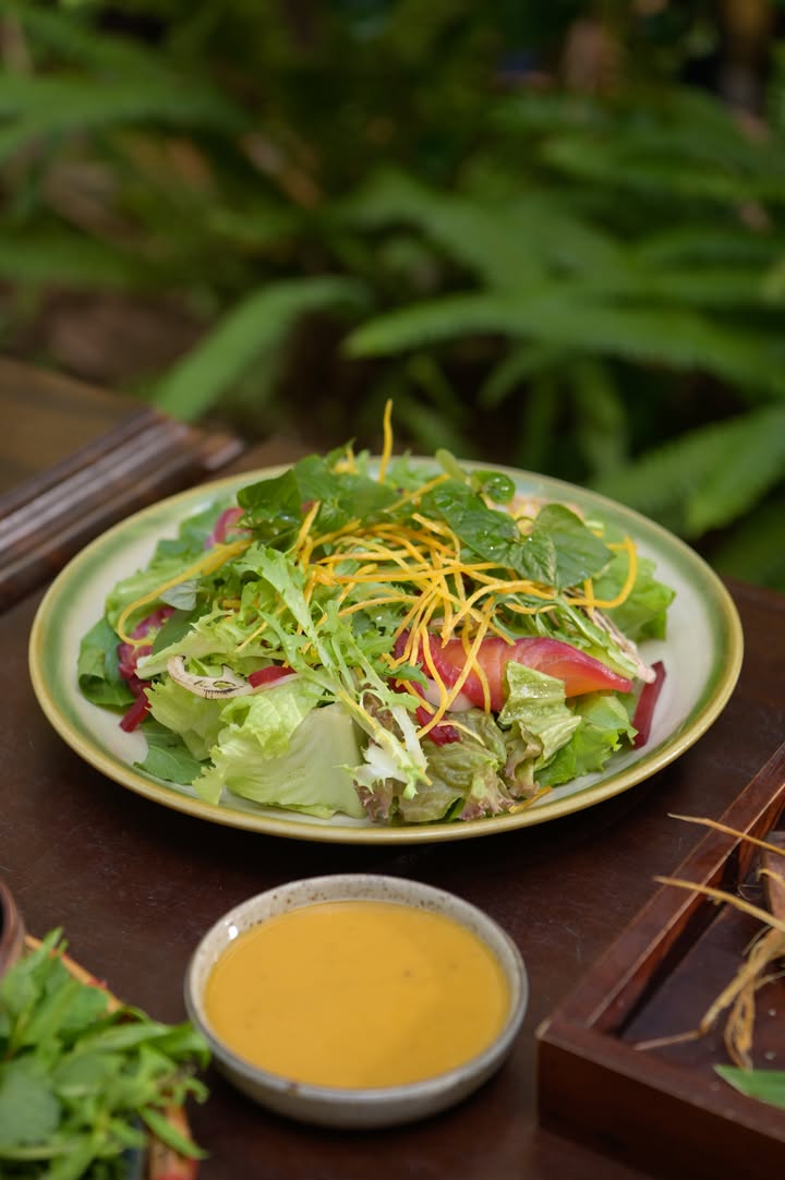 Salad củ dền, cải mèo và cá hồi muối cho ngày nắng