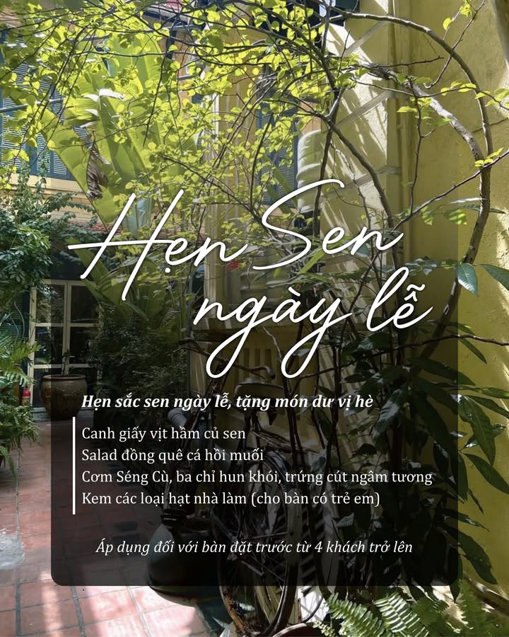 Senté hẹn Sen ngày lễ: quà tặng khi đặt bàn từ 4 khách