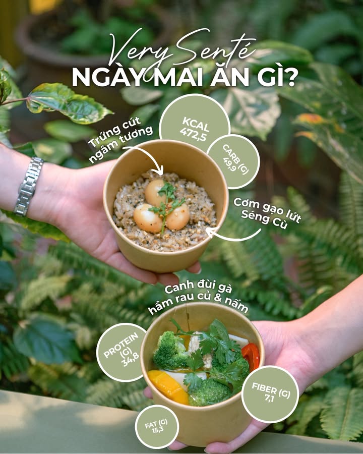 VerySenté gợi ý bữa cuối tuần: cơm gạo lứt Séng Cù, trứng cút ngâm tương và canh gà hầm rau củ