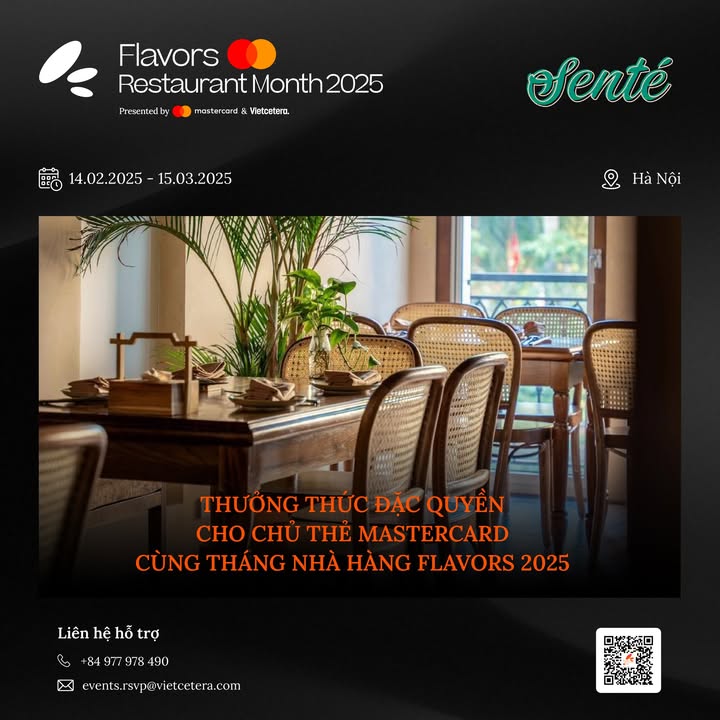 Senté đồng hành Tháng Nhà Hàng Flavors 2025 cùng ưu đãi 25%